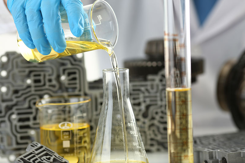 Bio Diesel testing in a lab for Oil Recycling benefits